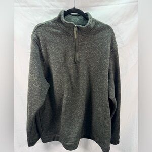 Mountain Warehouse Mens Dark Green 3XL 1/4 Zip Fleece Pullover